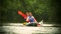 ladies kayaking near Humpback Bridge