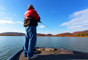 fishing on Lake Moomaw