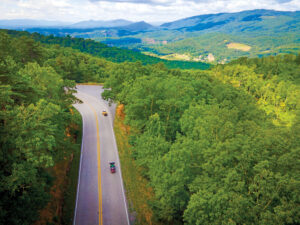 Scenic Drive along route 220 overlook