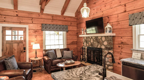 Cabin on the Creek living room