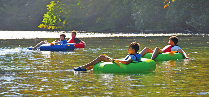 kids tubing Jackson River