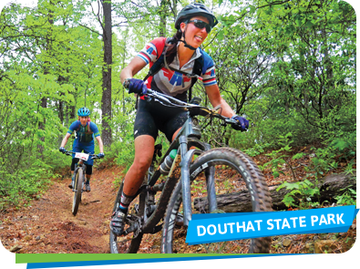 biking at Douthat State Park