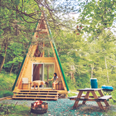 glamping at Beaverdam Falls