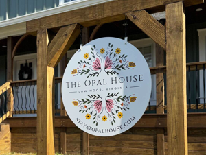 The Opal House sign